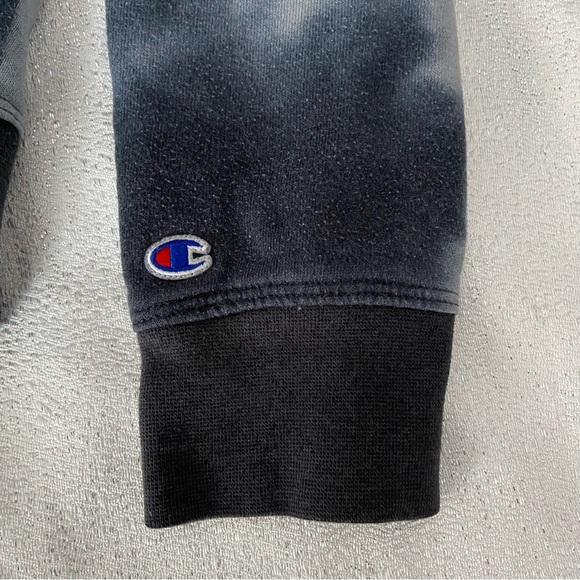 Champion Tie-Dye Navy Blue & White Women’s Hoodie Sweatshirt - Picture 4 of 5